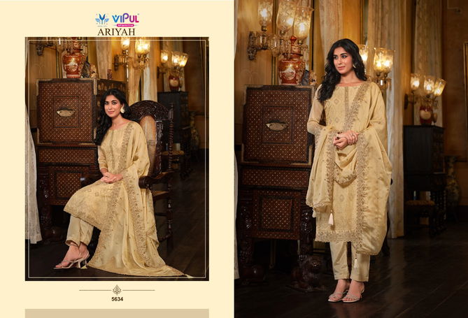 Ariyah By Vipul Organza Embroidery Designer Salwar Kameez Wholesale Market In Surat 